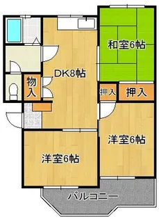 コーポ大溝【3階】の間取り