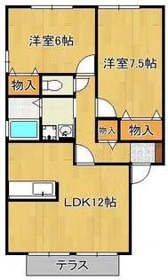 ロード&スカイ風【1階】の間取り