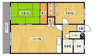 エルスール湯川 弐番館【3階】の間取り