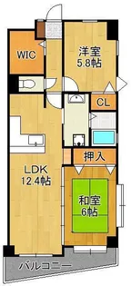 ミラベル嵐ヶ丘【6階】の間取り