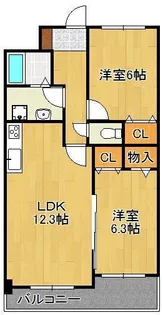 三島マンションⅠ【4階】の間取り