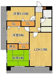 三島マンションⅠ【5階】の間取り