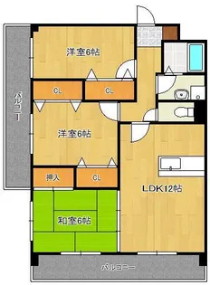 三島マンションⅠ【6階】の間取り