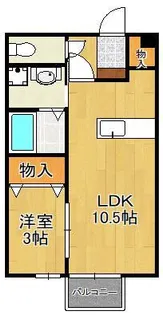スクールサイド若藤【1階】の間取り