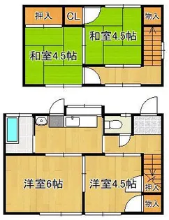 福岡県北九州市小倉南区若園1丁目【一戸建】の間取り