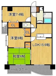 セントラル守恒【8階】の間取り