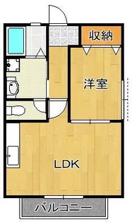 トレゾア湯川新町B棟【1階】の間取り