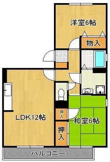 クレール徳力【1階】の間取り