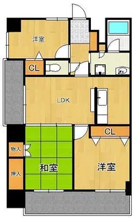 グリーンピア徳力Ⅱ【4階】の間取り