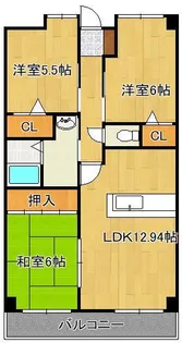 3LDKの間取り画像