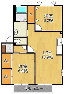 エティンセラー21 B棟【2階】の間取り