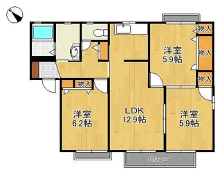 フィオーレⅠA棟【2階】の間取り