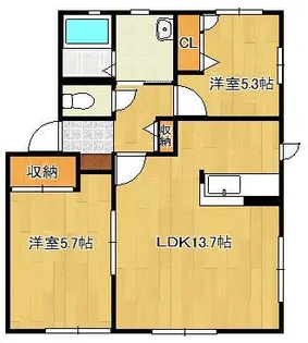 シャーメゾンみち A棟【1階】の間取り
