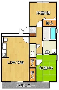 グレイス・イナミツ B棟【1階】の間取り