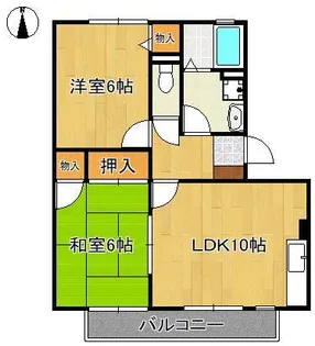 クレール徳力Ⅱ【2階】の間取り