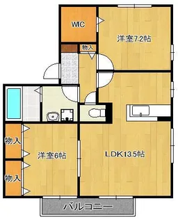 リビングタウン南方 B棟【2階】の間取り