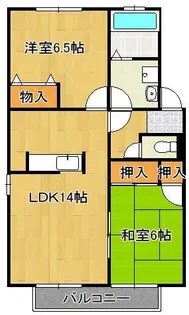 ファミーユ石田Ⅱ A棟【2階】の間取り