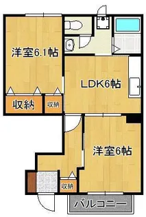 リバーサイド広徳【1階】の間取り