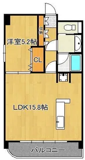 エボリューション徳力【2階】の間取り