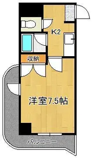 ニューサンリバー6番館【6階】の間取り