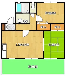 セジュール筒井【1階】の間取り
