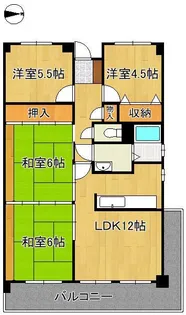 クラブハウス企救丘【6階】の間取り