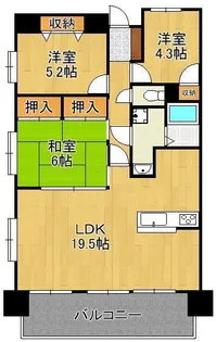 クラブハウス企救丘【4階】の間取り