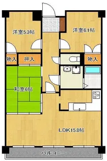 クラブハウス企救丘【3階】の間取り