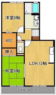 2LDKの間取り画像