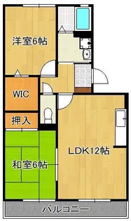 2LDKの間取り画像