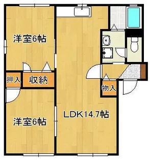 オー・ボアパティール B棟【1階】の間取り