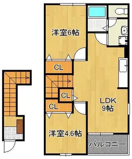 オードピュールⅠ【2階】の間取り