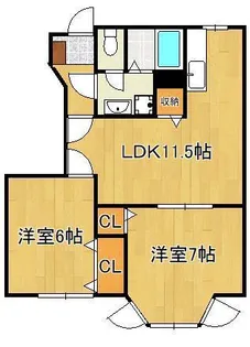 カーサ徳光 B棟【1階】の間取り