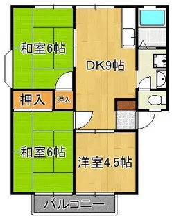 グリーンビレッジ湯川 B棟【2階】の間取り