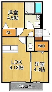 プレジャーライフYUZU【1階】の間取り