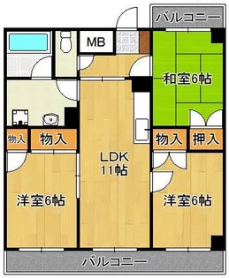 北方ハヤシビルⅠ【2階】の間取り