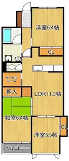 ココガモ&壺壺蒲生【6階】の間取り