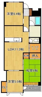 ココガモ&壺壺蒲生【7階】の間取り