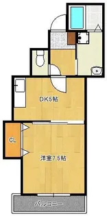 アルファK【4階】の間取り