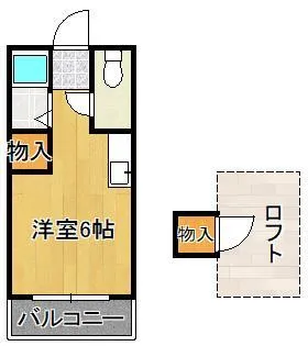 ウイング若園 B棟【2階】の間取り