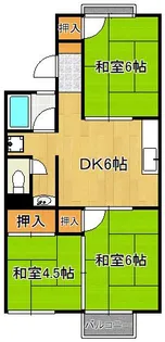 サンハイツたなか【2階】の間取り