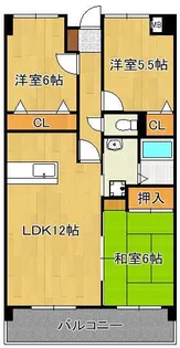 セントラルアベニュー【3階】の間取り