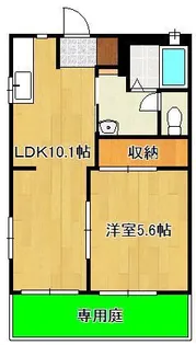 1LDKの間取り画像