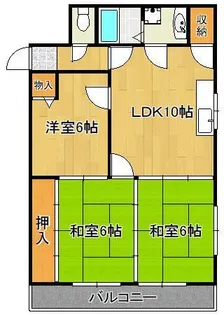 グリーンピア徳力Ⅰ【5階】の間取り
