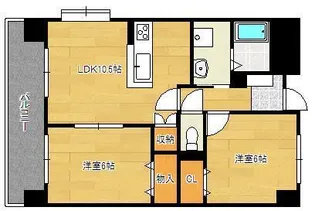 オータムパレス【2階】の間取り
