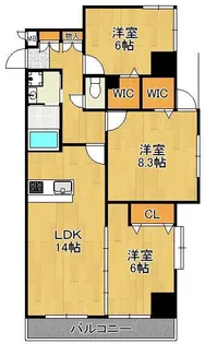 ファミール守恒【4階】の間取り