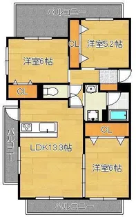 クレールコパン【2階】の間取り
