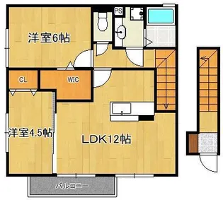 ザ スタンド ロック【2階】の間取り