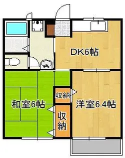 フェニックス徳吉B【1階】の間取り