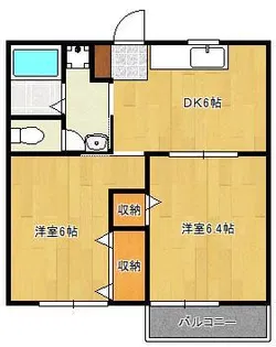 フェニックス徳吉B【2階】の間取り